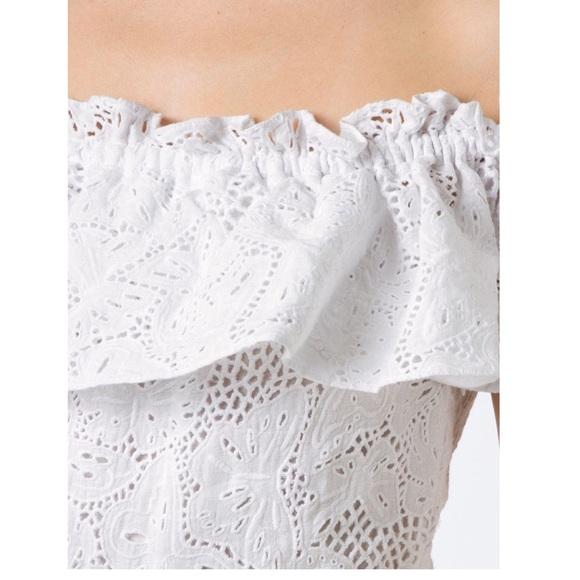 Isolda White Off-The-Shoulder Dress - Picture 5 of 7